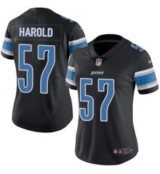 Women Nike Detroit Lions #57 Eli Harold Limited Black Rush Vapor Untouchable NFL Jersey