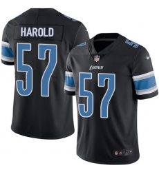 Youth Nike Detroit Lions #57 Eli Harold Limited Black Rush Vapor Untouchable NFL Jersey