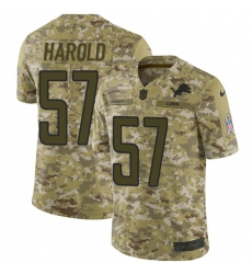 Youth Nike Detroit Lions #57 Eli Harold Limited Camo 2018 Salute to Service NFL Jersey