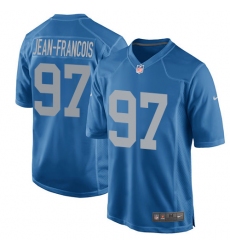 Men's Nike Detroit Lions #97 Ricky Jean Francois Game Blue Alternate NFL Jersey