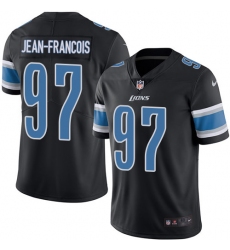 Men's Nike Detroit Lions #97 Ricky Jean Francois Limited Black Rush Vapor Untouchable NFL Jersey