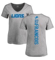 NFL Women's Nike Detroit Lions #97 Ricky Jean Francois Ash Backer T-Shirt