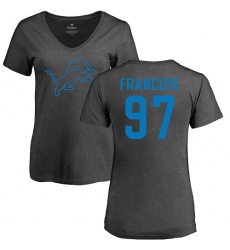 NFL Women's Nike Detroit Lions #97 Ricky Jean Francois Ash One Color T-Shirt