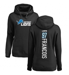 NFL Women's Nike Detroit Lions #97 Ricky Jean Francois Black Backer Pullover Hoodie