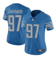 Women's Nike Detroit Lions #97 Ricky Jean Francois Blue Team Color Vapor Untouchable Limited Player NFL Jersey