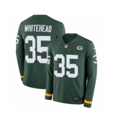 Men's Nike Green Bay Packers #35 Jermaine Whitehead Limited Green Therma Long Sleeve NFL Jersey