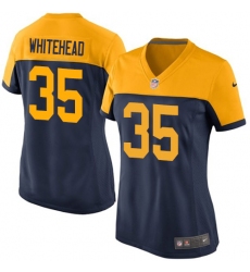 Women's Nike Green Bay Packers #35 Jermaine Whitehead Game Navy Blue Alternate NFL Jersey