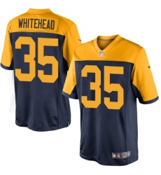 Youth Nike Green Bay Packers #35 Jermaine Whitehead Navy Blue Alternate Vapor Untouchable Elite Player NFL Jersey