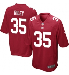 Men's Nike New York Giants #35 Curtis Riley Game Red Alternate NFL Jersey