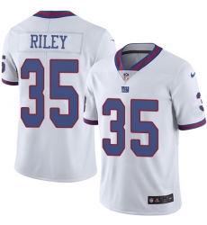 Men's Nike New York Giants #35 Curtis Riley Limited White Rush Vapor Untouchable NFL Jersey