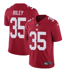 Men's Nike New York Giants #35 Curtis Riley Red Alternate Vapor Untouchable Limited Player NFL Jersey