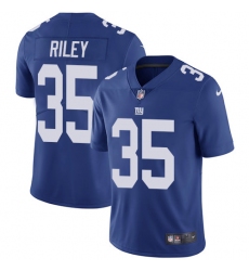Men's Nike New York Giants #35 Curtis Riley Royal Blue Team Color Vapor Untouchable Limited Player NFL Jersey