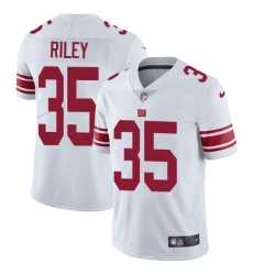 Men's Nike New York Giants #35 Curtis Riley White Vapor Untouchable Limited Player NFL Jersey