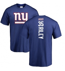 NFL Women's Nike New York Giants #35 Curtis Riley Royal Blue Backer T-Shirt