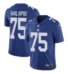 Youth Nike New York Giants #75 Jon Halapio Royal Blue Team Color Vapor Untouchable Limited Player NFL Jersey