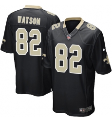 Men's Nike New Orleans Saints #82 Benjamin Watson Game Black Team Color NFL Jersey
