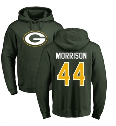 NFL Nike Green Bay Packers #44 Antonio Morrison Green Name & Number Logo Pullover Hoodie