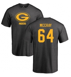 NFL Nike Green Bay Packers #64 Justin McCray Ash One Color T-Shirt