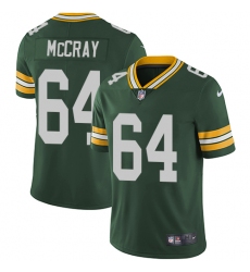 Youth Nike Green Bay Packers #64 Justin McCray Green Team Color Vapor Untouchable Limited Player NFL Jersey