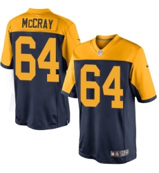 Youth Nike Green Bay Packers #64 Justin McCray Limited Navy Blue Alternate NFL Jersey