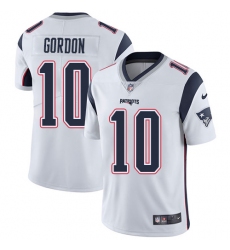 Men's Nike New England Patriots #10 Josh Gordon White Vapor Untouchable Limited Player NFL Jersey