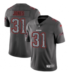 Youth Nike New England Patriots #31 Jonathan Jones Gray Static Untouchable Limited NFL Jersey