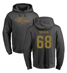 NFL Nike Baltimore Ravens #68 Matt Skura Ash One Color Pullover Hoodie