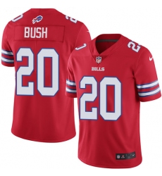 Men's Nike Buffalo Bills #20 Rafael Bush Limited Red Rush Vapor Untouchable NFL Jersey