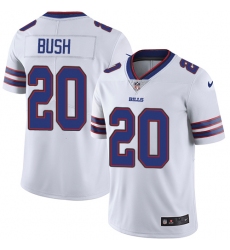 Men's Nike Buffalo Bills #20 Rafael Bush White Vapor Untouchable Limited Player NFL Jersey