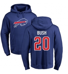NFL Nike Buffalo Bills #20 Rafael Bush Royal Blue Name & Number Logo Pullover Hoodie