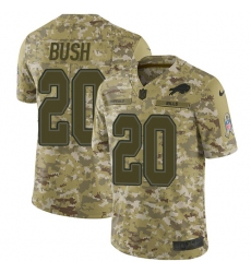 Youth Nike Buffalo Bills #20 Rafael Bush Limited Camo 2018 Salute to Service NFL Jersey