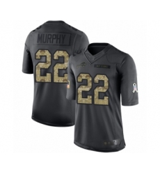 Men's Buffalo Bills #22 Marcus Murphy Limited Black 2016 Salute to Service Football Jersey