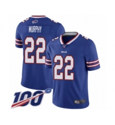 Men's Buffalo Bills #22 Marcus Murphy Royal Blue Team Color Vapor Untouchable Limited Player 100th Season Football Jersey
