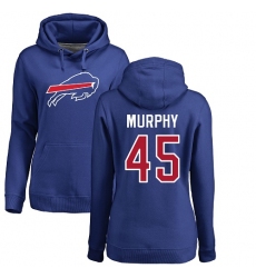 NFL Women's Nike Buffalo Bills #45 Marcus Murphy Royal Blue Name & Number Logo Pullover Hoodie