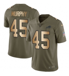 Youth Nike Buffalo Bills #45 Marcus Murphy Limited Olive Gold 2017 Salute to Service NFL Jersey