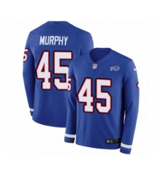 Youth Nike Buffalo Bills #45 Marcus Murphy Limited Royal Blue Therma Long Sleeve NFL Jersey