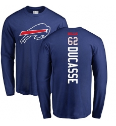 NFL Nike Buffalo Bills #62 Vladimir Ducasse Royal Blue Backer Long Sleeve T-Shirt
