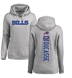 NFL Women's Nike Buffalo Bills #62 Vladimir Ducasse Ash Backer Pullover Hoodie