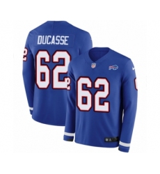 Youth Nike Buffalo Bills #62 Vladimir Ducasse Limited Royal Blue Therma Long Sleeve NFL Jersey