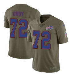Men's Nike Buffalo Bills #72 Ryan Groy Limited Olive 2017 Salute to Service NFL Jersey