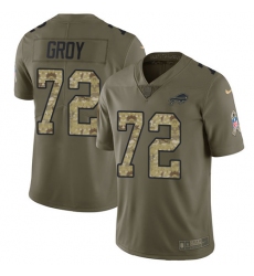 Men's Nike Buffalo Bills #72 Ryan Groy Limited Olive Camo 2017 Salute to Service NFL Jersey