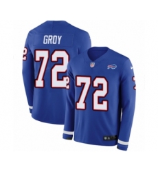 Men's Nike Buffalo Bills #72 Ryan Groy Limited Royal Blue Therma Long Sleeve NFL Jersey