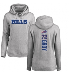 NFL Women's Nike Buffalo Bills #72 Ryan Groy Ash Backer Pullover Hoodie