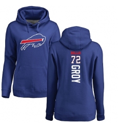 NFL Women's Nike Buffalo Bills #72 Ryan Groy Royal Blue Backer Pullover Hoodie