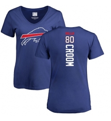 NFL Women's Nike Buffalo Bills #80 Jason Croom Royal Blue Backer T-Shirt