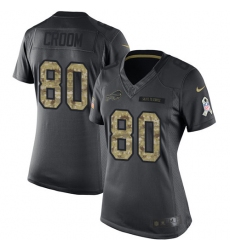 Women's Nike Buffalo Bills #80 Jason Croom Limited Black 2016 Salute to Service NFL Jersey