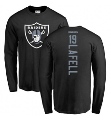 NFL Nike Oakland Raiders #19 Brandon LaFell Black Backer Long Sleeve T-Shirt