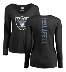 NFL Women's Nike Oakland Raiders #19 Brandon LaFell Black Backer Long Sleeve T-Shirt