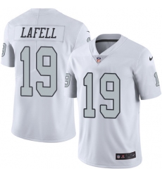 Youth Nike Oakland Raiders #19 Brandon LaFell Limited White Rush Vapor Untouchable NFL Jersey