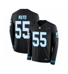 Youth Nike Carolina Panthers #55 David Mayo Limited Black Therma Long Sleeve NFL Jersey